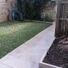 Travertine Paving Path,Turfing & Treated pine Slat Screen