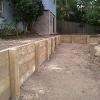 Treated Pine Timber Sleeper wall